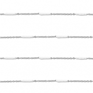 Stainless steel findings belcher chain with rod Silver-White