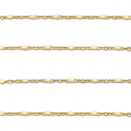 Stainless steel findings belcher chain 1mm Gold-Nude Peach