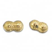 Stainless steel beads peanut Gold
