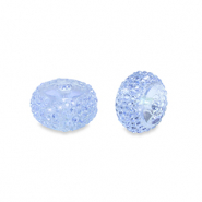 Resin beads rondelle 12mm Blue
