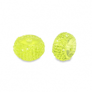 Resin beads rondelle 12mm Light Green