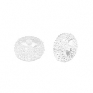 Resin beads rondelle 10mm Transparent