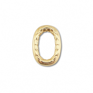 Stainless steel findings connector oval Gold