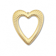 Stainless steel charms heart Gold