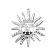 Stainless steel charms sun Silver