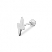 Stainless steel ear piercing thunder Silver