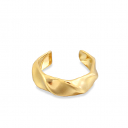 Stainless steel rings twisted Gold