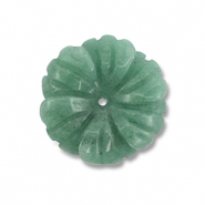Natural stone beads Aventurine Quartz flower Jade Green