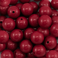 16 mm DQ acrylic beads Wine Red