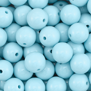 16 mm DQ acrylic beads Pastel Blue