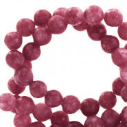 Natural stone beads Quartz 6mm matt Coral pink