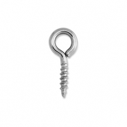 Stainless steel findings screw eyes Silver