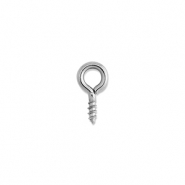 Stainless steel findings screw eyes Silver
