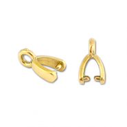 Stainless steel findings pinch bail Gold