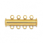 Stainless steel findings multi-strand magnetic clasp Gold