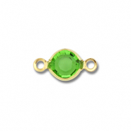 Stainless steel findings connector round Gold-Green