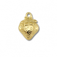 Stainless steel charms strawberry Gold