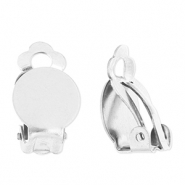 Stainless steel findings clip-on earrings Silver