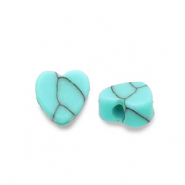 Natural stone beads Turquoise heart Turquoise