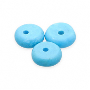 Natural stone beads Magnesite rondelle Blue