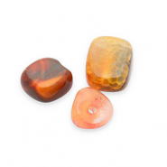 Natural stone beads Quartz Multicolour Orange