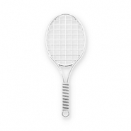 Statement charms tennisracket Silver