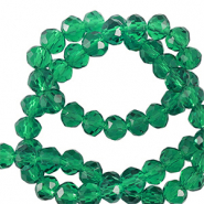 Top faceted beads 4x3mm disc Green