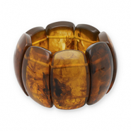 Bracelets resin Transparent Amber Brown