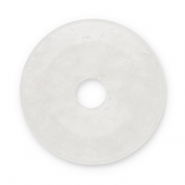 Natural stone charms Quartz donut 16mm Transparent White
