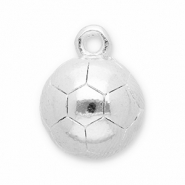 DQ European metal charms football Antique Silver (Nickelfree)
