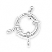 Eco-brass&reg; DQ European metal findings bolt ring clasp Antique Silver (Nickelfree)