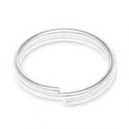 DQ European metal findings split ring Antique Silver (Nickelfree)