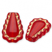 Acrylic beads drop Red-Gold