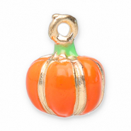 Metal charms pumpkin Orange-Gold