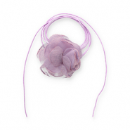 Flower choker organza Purple