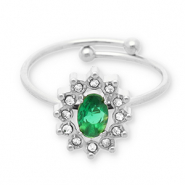Stainless steel rings Silver-Green