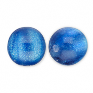 12 mm acrylic beads with glitter Blue-Turquoise