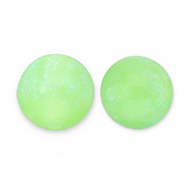 12 mm acrylic beads with glitter Light Green-Turquoise