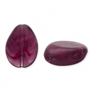 Acrylic beads drop Aubergine 