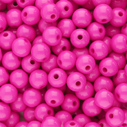 6 mm acrylic beads shiny Magenta Pink