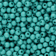 4 mm acrylic beads shiny Petrol Green