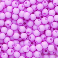 4 mm acrylic beads shiny Lilac Pink