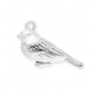 Stainless steel charms bird Silver