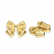 Stainless steel beads bow Gold