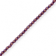 Top faceted beads Aubergine Purple