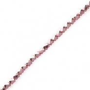 Top faceted beads Metallic Light Pink