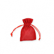 Jewellery bag with glitter Red