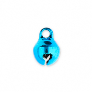 Metal charms little bells 6mm Blue