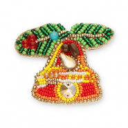 Brooches Christmas bell Green-Orange-Yellow-Red