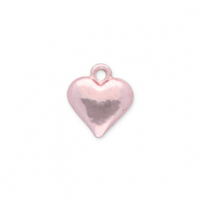 Metal charms heart Light Pink